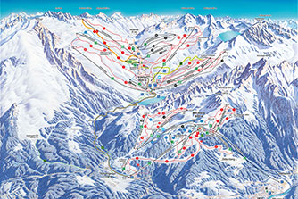 Mapa tras narciarskich ośrodka Kuehtai