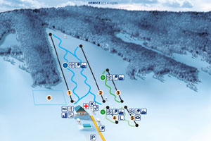 Mapa tras narciarskich ośrodka Niestachów