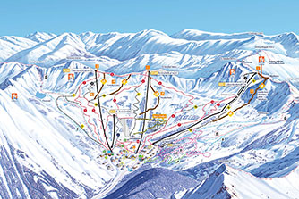Mapa tras narciarskich ośrodka Planneralm