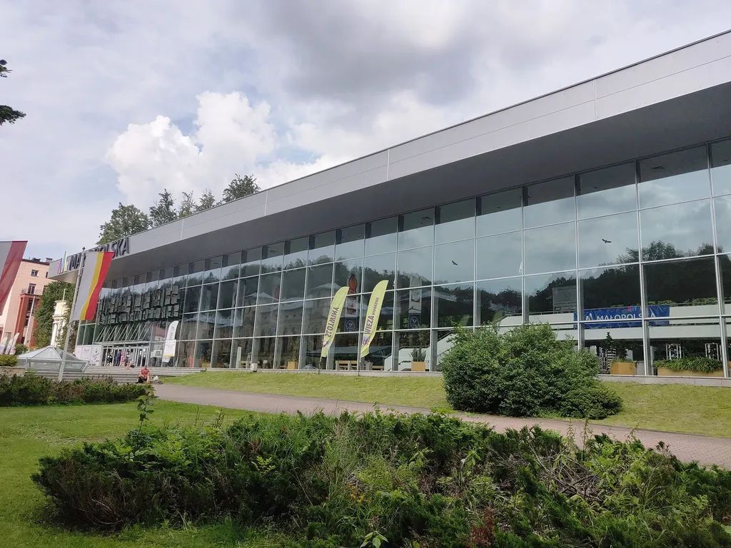 Krynica-Zdrój: pijalnia i Góra Parkowa